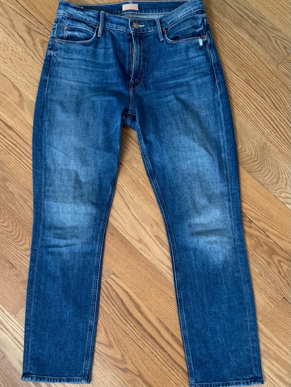 MOTHER Slim Straight Men's Denim Jeans in Medium Blue